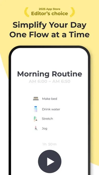 Routinery app time-blocked morning routine on iPhone