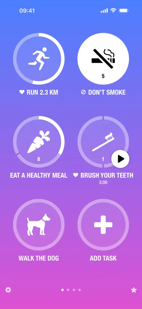 Streaks app daily habit circles on iPhone home screen