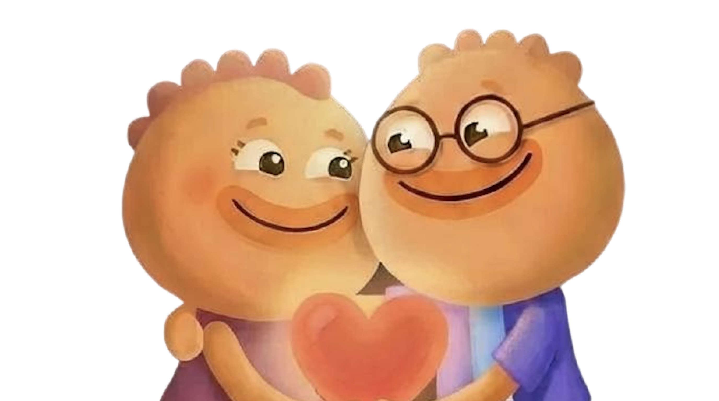 Habi mascot holding a phone with floating couple app icons for best couple apps roundup