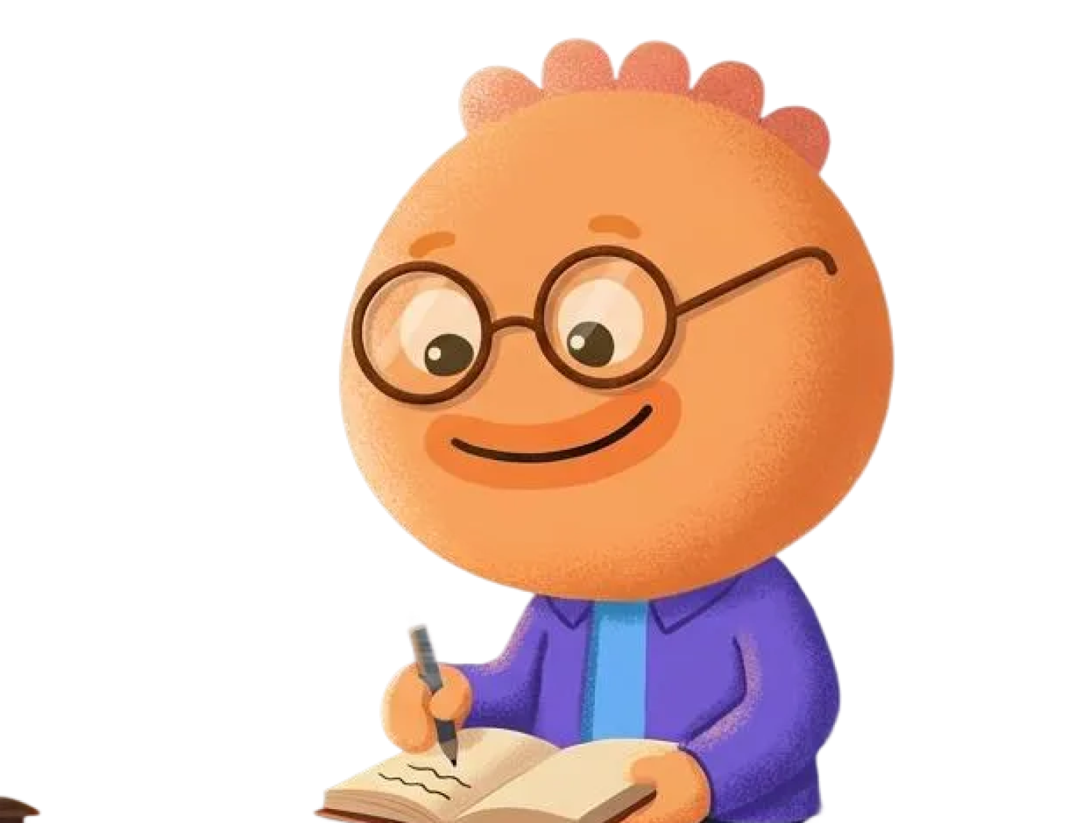 Habi mascot sitting and writing in a journal reviewing Fabulous alternatives