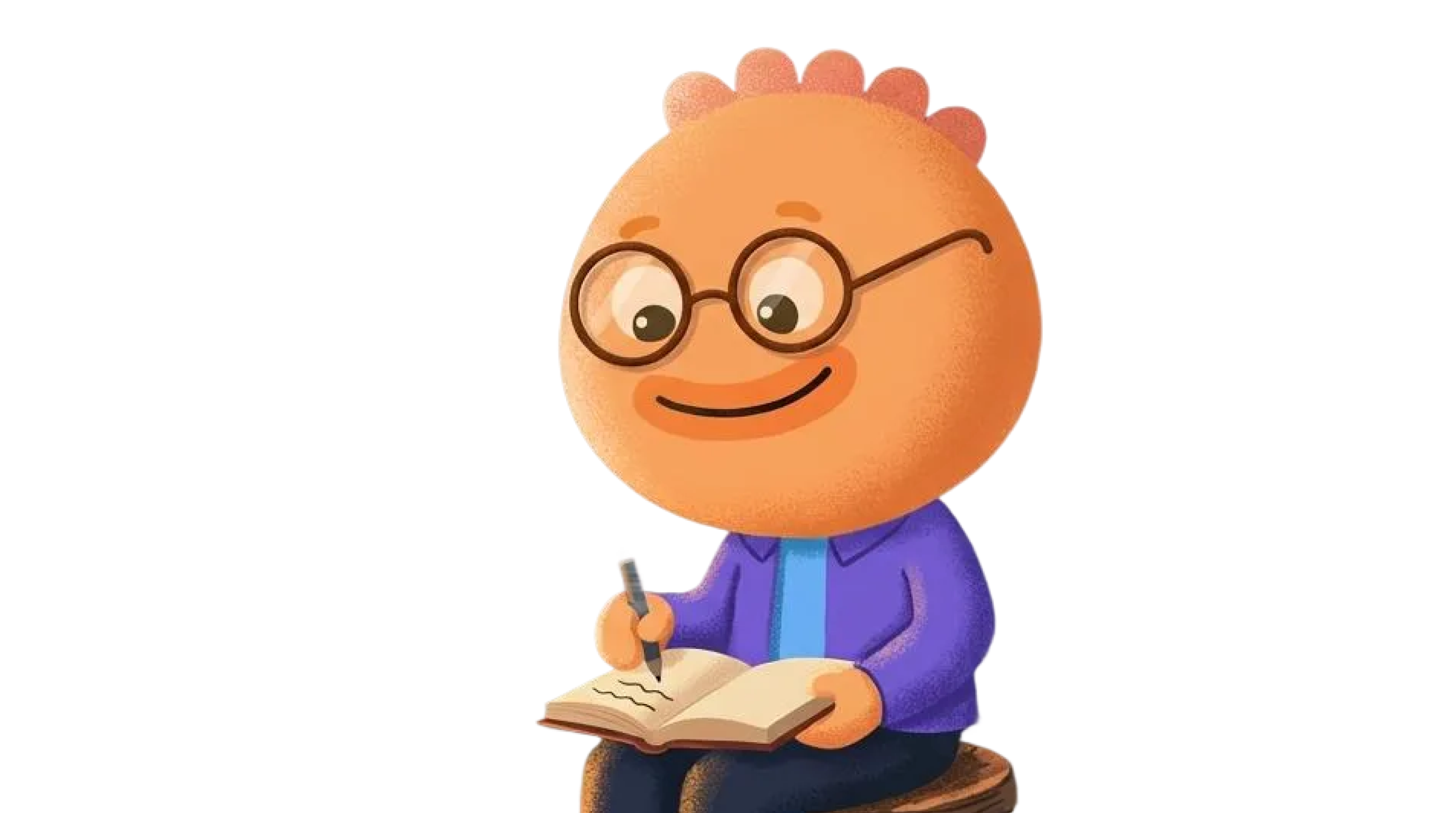 Habi mascot sitting and writing in a journal reviewing Fabulous alternatives