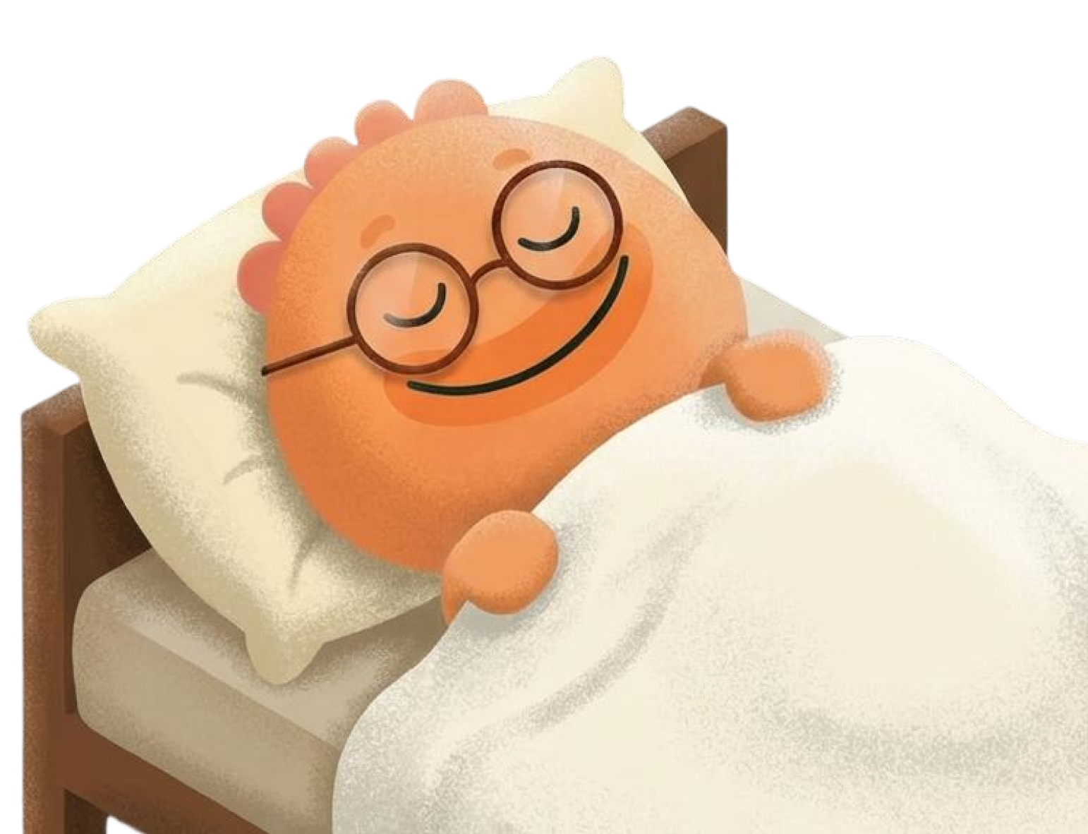 Habi mascot putting on shoes to wake up early and start a morning routine