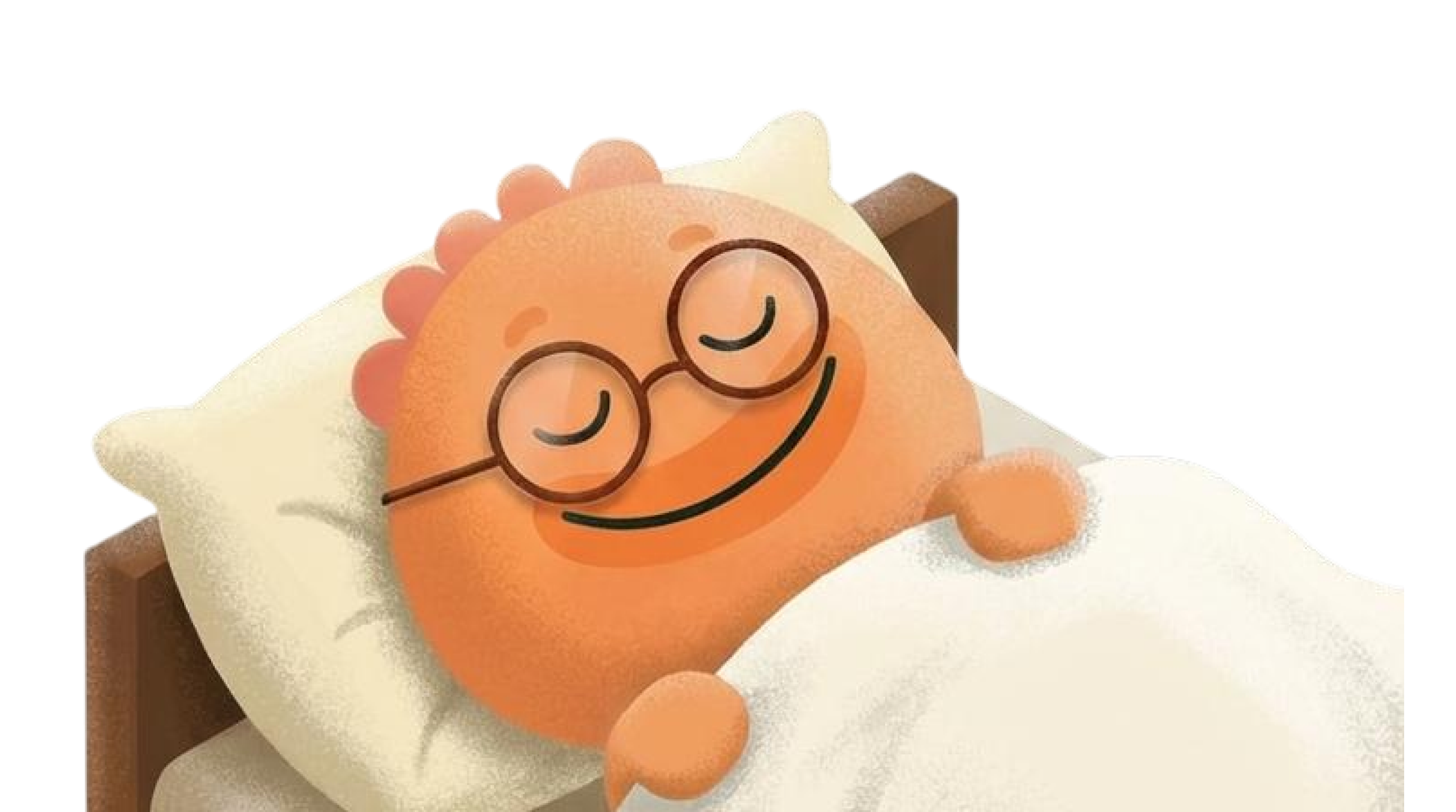 Habi mascot putting on shoes to wake up early and start a morning routine