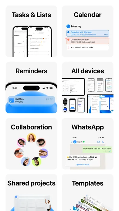 Any.do planner app shared grocery list