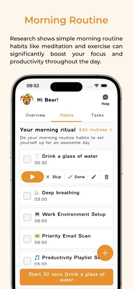 Focus Bear ADHD focus mode with website blocking