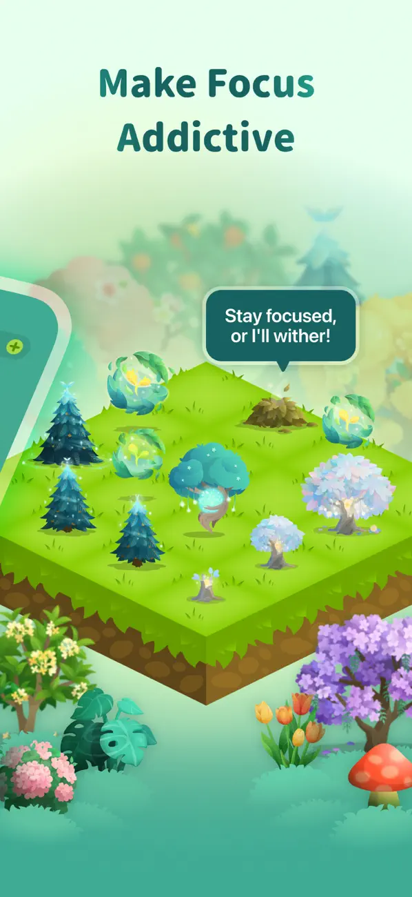 Forest app virtual forest with multiple trees from completed sessions