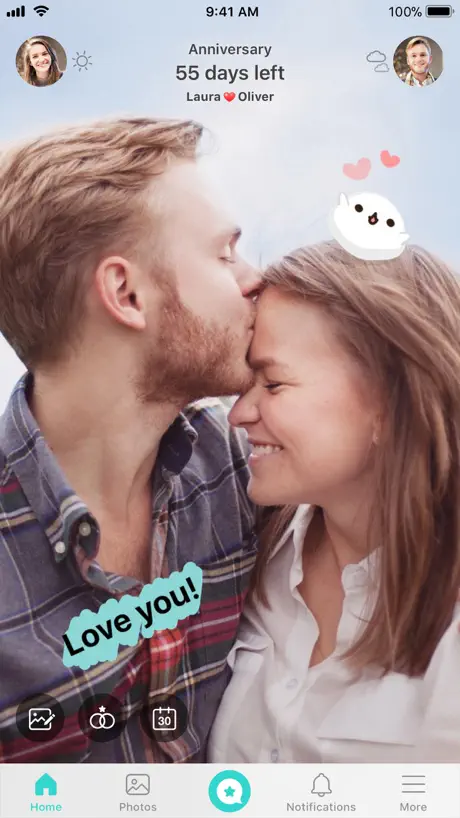 Between private messaging and photo sharing for couples