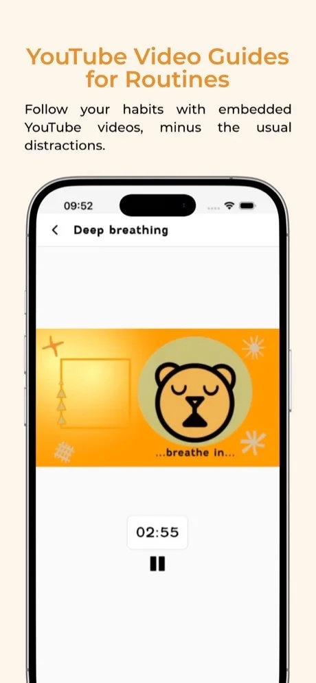Focus Bear app smart break reminder with guided activity