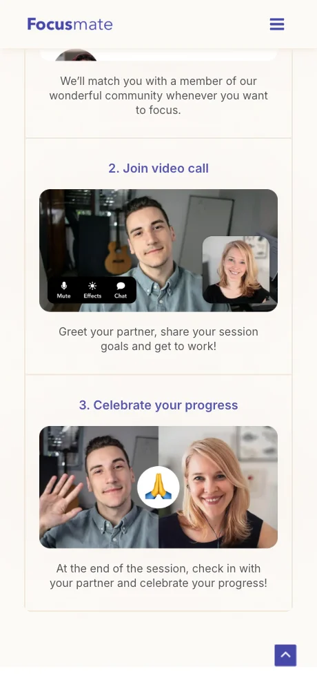 Focusmate session history and streak tracking