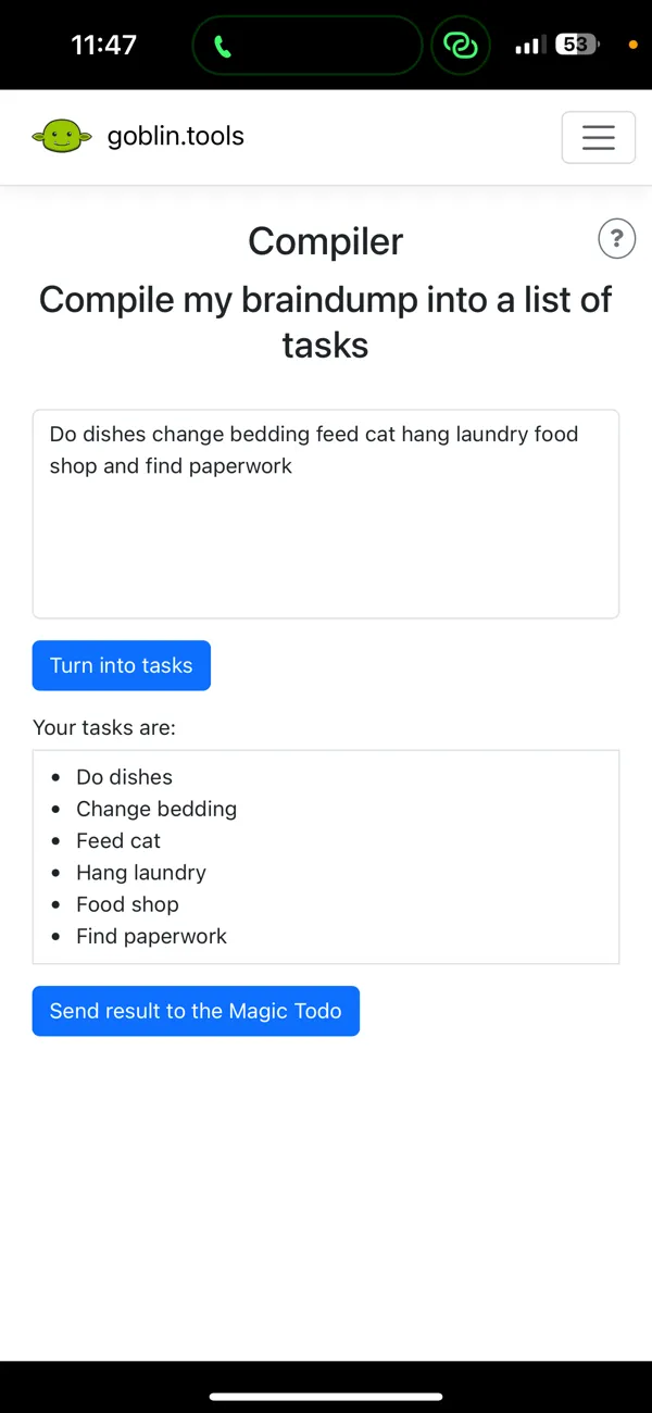 Goblin Tools Formalizer rewriting text in different tones