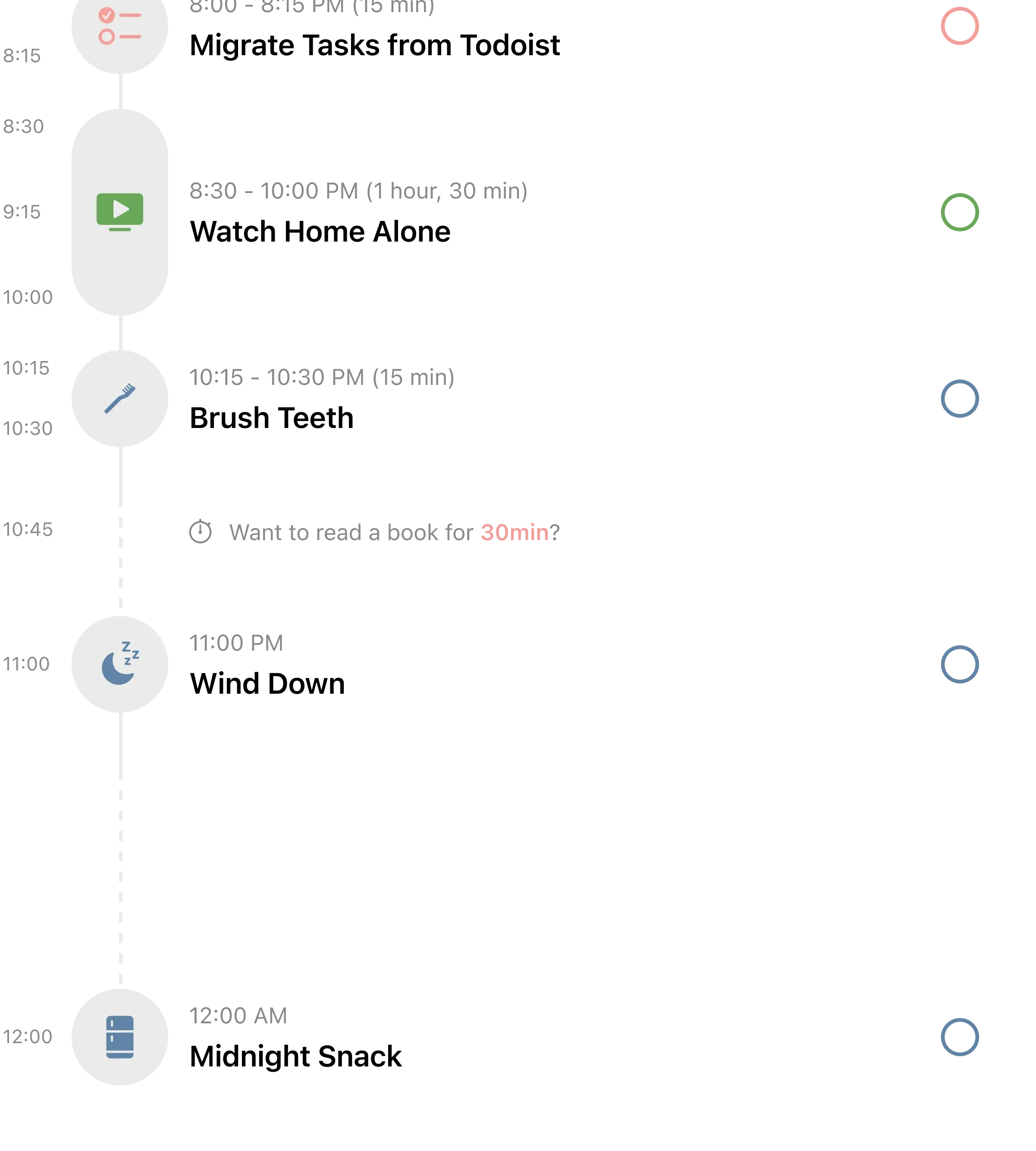 Structured energy tracking labels on tasks throughout the day