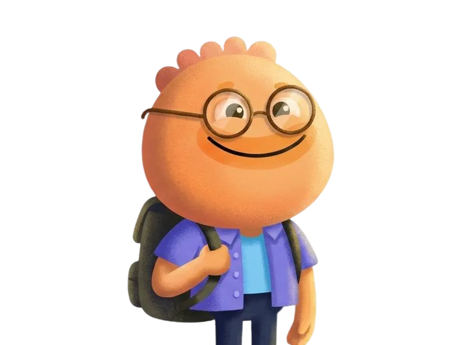 Habi mascot wearing a backpack ready for school with student study habits